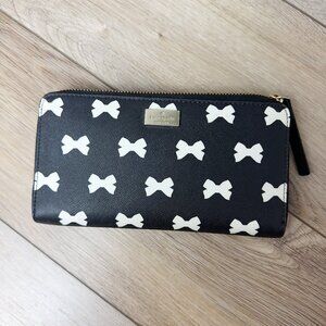 Kate Spade Black & White Bow Wallet